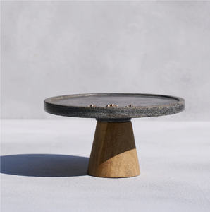 Wood & <b>Marble</b> <b>Cake</b> <b>Stand</b> Handmade Wooden <b>Cake</b> <b>Stand</b> Tableware <b>Cake</b> Decorating <b>Stand</b> At Lowest Price - Product Image 3