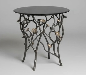 High On Demand new Style Contemporary Marble <b>Side</b> <b>Table</b> With <b>Gold</b>-Plated Irregular Base For Living Room Decoration - Product Image 6