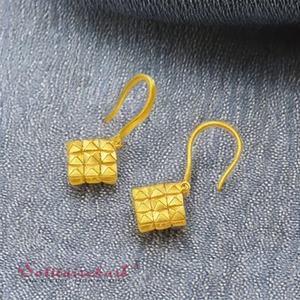 Solitairekart 14K Gold Fine Stud Pendientes 4.79grm Diseño de celosía - Product Image 6