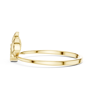 Anillos de oro macizo de 14k para mujer con diamantes de corte redondo minimalistas de Aries Jewel Designer, ideales para regalo, compromiso, aniversario, boda. - Product Image 2