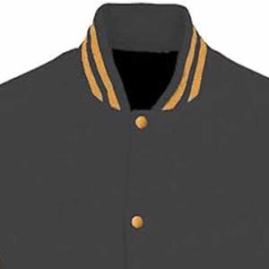 Chaqueta Universitaria Unisex OEM, Cuerpo de Lana, Mangas de PU, Logotipo Bordado Personalizado, Cierre a Presión, Dobladillo Acanalado, Estilo Universitario Clásico - Product Image 2