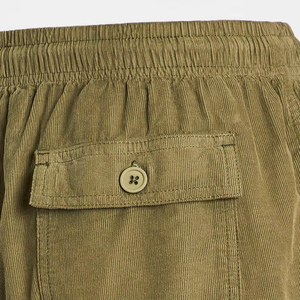 Shorts décontractés unisexes, nouveau style, vert olive, légers, en coton, taille élastique, cordon de serrage, respirants, pour l'été - Product Image 2