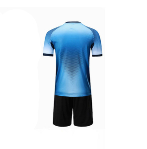 Conjunto de Camiseta de Fútbol para Hombre con Degradado Azul, Manga Corta, Absorbe la Humedad, Uniforme Deportivo para Todas las Temporadas - Product Image 3
