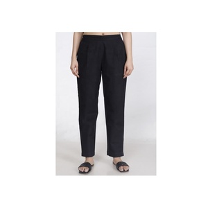Pantalon coupe bootcut pour femme SHUBH EXIM, taille élastique, taille haute, tissu respirant à séchage rapide, 100% coton, fabriqué au Rajasthan, été - Product Image 1