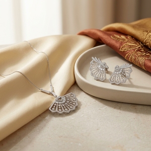 Offre Spéciale : Pendentif et Boucles d'Oreilles de Luxe en Or 10k, 14k, 18k avec Diamants de Laboratoire de Qualité Supérieure pour la Vente en Gros - Product Image 2