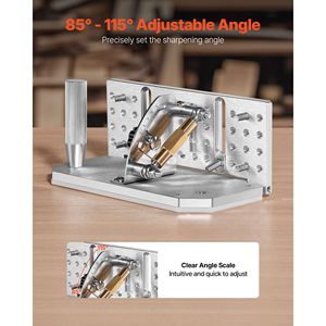 Afilador de cuchillos ajustable de 85 y 115 grados con soporte para lijadora de banda, doble mango, 7.68 pulgadas de largo, para afilar - Product Image 2