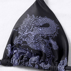 Conjunto de Bikini de Verano para Mujer con Estampado Animal, Personalizado con Transferencia Térmica, Conjunto de 2 Piezas, Spandex, Poliéster, Antibacteriano - Product Image 3