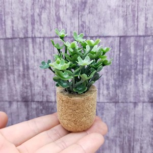 Accesorios para casa de muñecas en miniatura, maceta de corcho, maceta pequeña para plantas suculentas, contenedor para plantas, para jardín de escritorio, para mayores de 14 años - Product Image 1