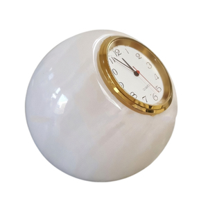 Hot Selling Luxury Natural Onyx <b>Clock</b> For Online Sale New Popular Custom Made Handmade Marble Stone <b>Table</b> <b>Clock</b> - Product Image 2