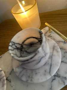 Elegant Handcrafted <b>Marble</b> <b>Coaster</b> Set Turkish Coffee Inspired Design Natural Stone Drink <b>Coasters</b> for Luxury Home Decor Table - Product Image 5