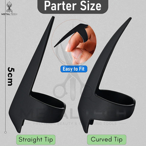 Good Supplier Newest 2 Pcs Hair Parting & Sectioning Rings Stainless Steel Finger Quick <b>Braiding</b> Pick Tool For Precise Styling - Product Image 6