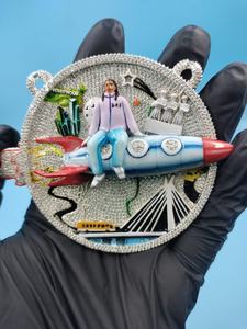 Colgante Iced Out para Hombre, Joyería que Brilla en la Oscuridad, Colgante Cohete Personalizado, Colgante Hip Hop, Colgante de Plata 925, Pasa la Prueba del Diamante - Product Image 3