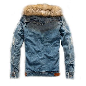 New Fashion Design High Quality Men <b>Denim</b> <b>Jacket</b> Stand Patchwork Eco Friendly Wear Customizable Colors Front - Product Image 2