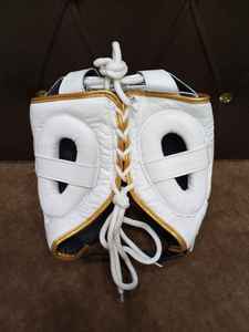 Protector de Cabeza Profesional para Boxeo, Personalizado, con Barra Protectora para las Mejillas, Cuero Vacuno Genuino, Cierre Ajustable con Cordones, Deportivo, Unisex - Product Image 2