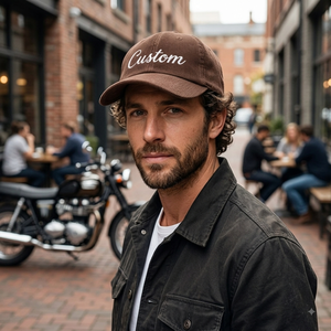 Casquette de baseball personnalisable à 6 panneaux avec logo brodé 3D, non structurée, style « dad hat » et visière incurvée pour hommes et femmes – Fabrication - Product Image 6