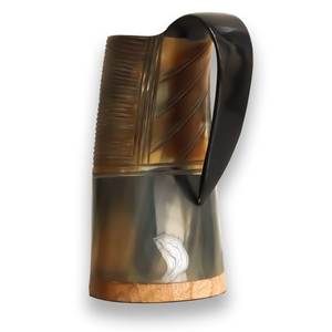 Cuenco Vikingo para Beber con Diseño Grabado Personalizado, Perfecto para Cerveza Ale y Bebidas Frías, con Artesanía en Cuerno Hecha a Mano - Product Image 3