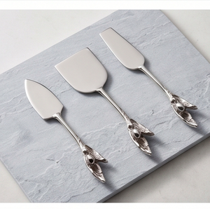 Juego de cuchillos para queso de acero inoxidable con diseño de mango en forma de flecha, cubiertos metálicos duraderos para uso en la cocina y en restaurantes. - Product Image 2
