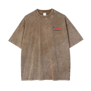 Camisetas de Algodón 100% de la Mejor Calidad, Lavadas con Ácido, al por Mayor, Tejido Ligero y Transpirable, Camiseta para Hombre - Product Image 1