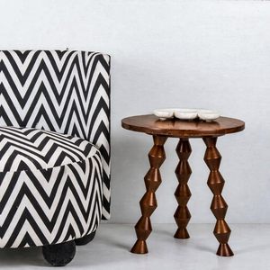 Decor Corner - Mesa de centro antigua de madera maciza, mesa auxiliar, soporte para flores, mueble para sala de estar, balcón o sofá - Product Image 3