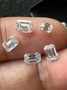 Diamantes pequeños de corte esmeralda cultivados en laboratorio, corte excelente, CVD HPHT, certificados por IGI, para la fabricación de joyas. - Product Image 3