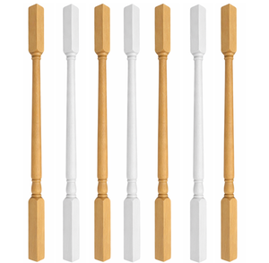 Balaustres de Madera Personalizados, Piezas de Escalera de Madera de Caucho para Interiores y Exteriores, Materiales para Diseño de Escaleras de Hotel - Product Image 1