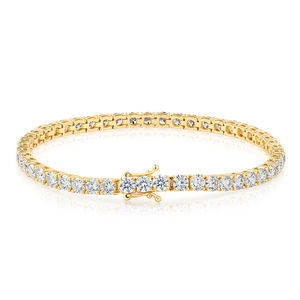 Pulsera de tenis de oro de 14K con diamantes cultivados en laboratorio de 7.3 CT, corte brillante, certificado IGI, chapado en rodio, joyería de lujo para ocasiones festivas - Product Image 1