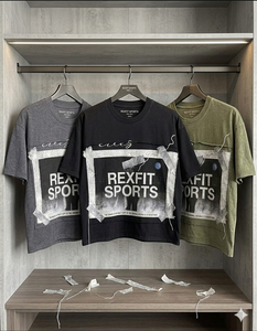 Camisetas de Alta Calidad con Serigrafía, Hombros Caídos, Tela Suave, Estilo Urbano, Fabricante de Camisetas de Algodón Extra Grandes Personalizadas - Product Image 3