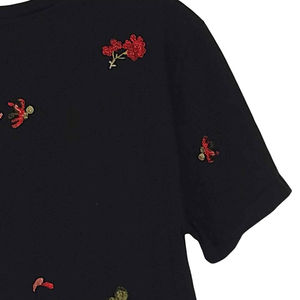 T-shirt classique à col rond pour homme, 100 % coton, broderie chenille, logo personnalisé, vente en gros OEM, meilleure vente - Product Image 4