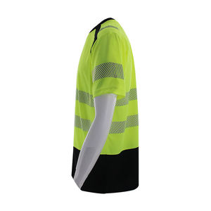 Chemise à manches courtes haute visibilité de qualité supérieure, t-shirt de sécurité bicolore avec bandes réfléchissantes, polos de travail pour les ouvriers du bâtiment - Product Image 2