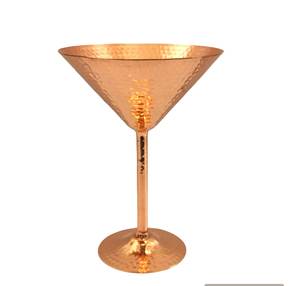 Verre à cocktail Martini en cuivre design avec paille – Élégant verre à pied pour bar, idéal pour l'hôtellerie, les boissons et les fêtes - Product Image 3