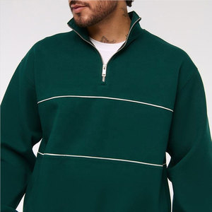 Sudadera de Forro Polar Verde para Hombre con Cierre de Cremallera, Cuello Redondo, Logotipo Personalizado Bordado en la Parte Delantera, Corte Regular, Informal, para Invierno, Tejido Jersey - Product Image 5