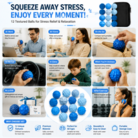 Jouet sensoriel transfrontalier en stock, nouveauté, multi-textures, éducatif, anti-stress, balle magnétique en silicone, unisexe, pour jeunes