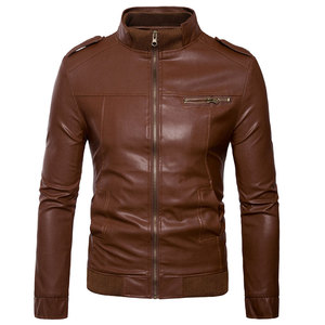 Classic Men Leather Winter Jacket With Durable Material And Comfortable Style Suitable For Casual And Street Wear - Product Image 1