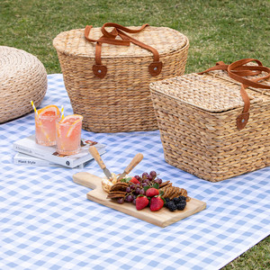 Best Selling Woven <b>Storage</b> <b>Basket</b> with Handle Hyacinth Picnic <b>Basket</b> Picnic Gift Box for an Intimate Park or Beach Lunch - Product Image 6