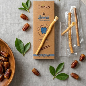 Ensemble de 3 bâtonnets de nettoyage dentaire naturels à base de plantes Miswak avec support en bois pour des gencives saines, une hygiène bucco-dentaire et une haleine fraîche - Product Image 3