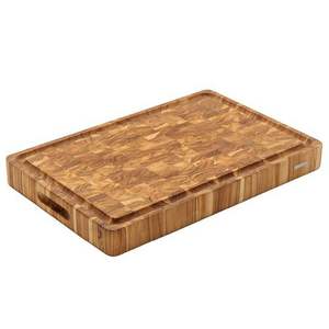 Planche à découper rectangulaire en bois d'acacia et planche à charcuterie, durable, réutilisable, pour la découpe des légumes, passe au lave-vaisselle - Product Image 4