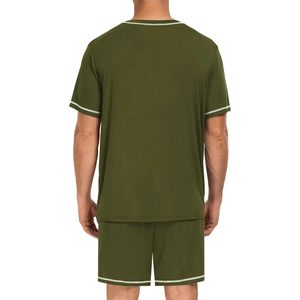 Conjunto de Pantalones Cortos y Camiseta de Manga Corta para Hombre, de Alta Calidad, con Costuras en Contraste, Tejido Suave y Transpirable, con Bolsillos, 2026 - Product Image 3