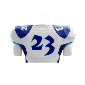 Custom American Football Jersey Pants Set V-Neck Short Sleeve Sublimated Print Moisture Wicking Fitted Men Adult Uniform - Product Image 5