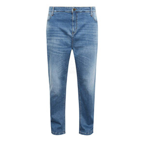 Wholesale Lightweight Casual Non <b>Stretch</b> Straight Mid Rise Cotton Washed Jeans for <b>Men</b> Custom Color & Size Bulk Supply - Product Image 1