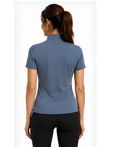 Camisetas de equitación para mujer, transpirables, de secado rápido, de algodón, profesionales, de diseño personalizado, de manga corta, para equitación - Product Image 3