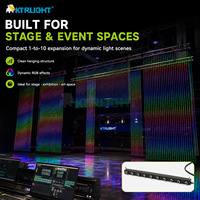 Barre de distribution de pixels LED à 10 ports, 1 entrée 10 sorties, Hub RGB adressable 12V pour projets de lumières matricielles suspendues sur scène