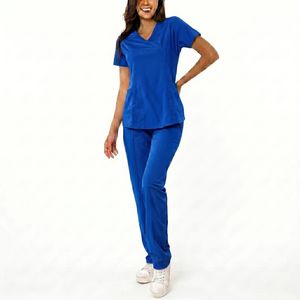 Comfortable Unisex Hospital <b>Scrub</b> Suit Uniform Sets Short Sleeve OEM Service Trending Product Low MOQ Customized Color & Design - Product Image 1