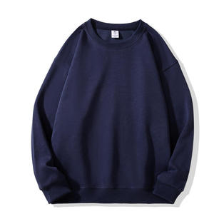 Sudadera de Manga Larga con Logotipo Personalizado al por Mayor, 380 g/m², Hombros Caídos, Cuello Redondo, Sudadera Holgada sin Estampado - Product Image 6