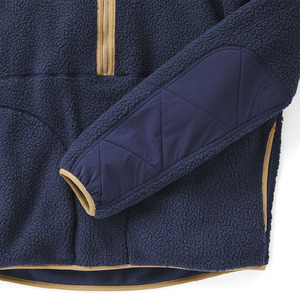 Veste en polaire sherpa bleue personnalisée avec logo pour homme, veste d'hiver chaude en polaire zippée, veste décontractée pour l'extérieur - Product Image 3