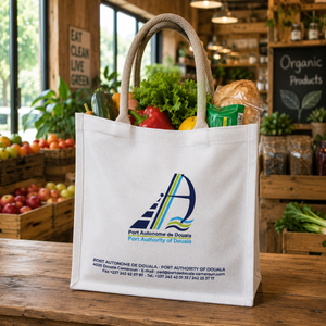 Eco Friendly White Laminated Jute Carry <b>Bag</b> | Custom Printed Promotional Tote | Reusable Shopping Gift <b>Bag</b> with Soft Handles <b>Bag</b> - Product Image 5