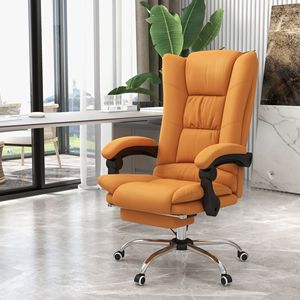 Sedia da Ufficio Direzionale con 4 Modalità di Vibrazione, Reclinabile, Altezza Regolabile, Girevole e in Pelle PU Marrone Chiaro per Casa e Palestra - Product Image 2