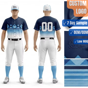 Ensemble d'uniformes de baseball personnalisés sublimés (maillot, pantalon, casquette) pour équipes - Fabricant en gros - Product Image 1