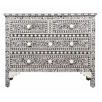 Dernier modèle de commode en incrustation d'os Table console en incrustation d'os Table de buffet en incrustation d'os faite à la main au prix de gros