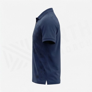 ออกแบบโลโก้เสื้อโปโลแขนสั้นผ้าฝ้ายสำหรับผู้ชายไซส์ใหญ่ ระบายอากาศได้ดี เหมาะสำหรับการฝึกซ้อมและออกกำลังกาย - Product Image 3