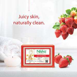 Savon nettoyant pour le corps à la fraise Nisha 125g Sans paraben Vegan Nettoyage doux pour une peau douce Convient à tous les types de peau Hommes et femmes - Product Image 6